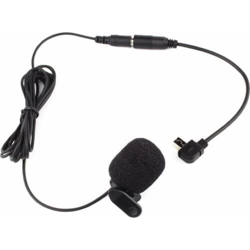 Mayitr New 3.5mm Black Mini Clip-on Microphone 30Hz--15KHz + Adapter Cable Suitable For Camera GoPro Hero 3/3+ /4
