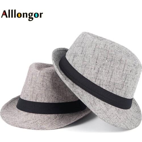 New Arrival 2020 Spring Autumn Fedora Hat Men chapeu masculino mens fedora Hat Short Brim Trilby Hat British Style Jazz Hat