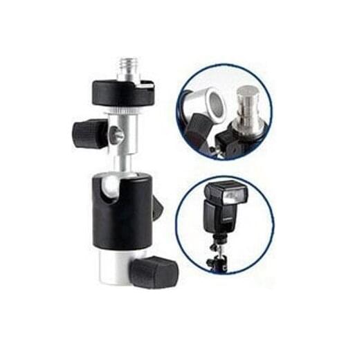 Type D 360 degreen Swivel Camera Flash Umbrella Holder Ballhead Stand Bracket Tripod 1/4" 3/8"
