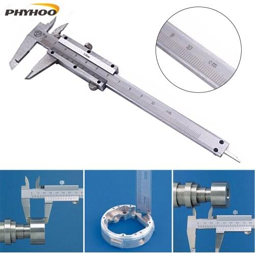 Professional Caliper Vernier Caliper Stainless Steel Hardened Chromeplated Metric 100mmx0.02mm for Precision Measurements Outsid