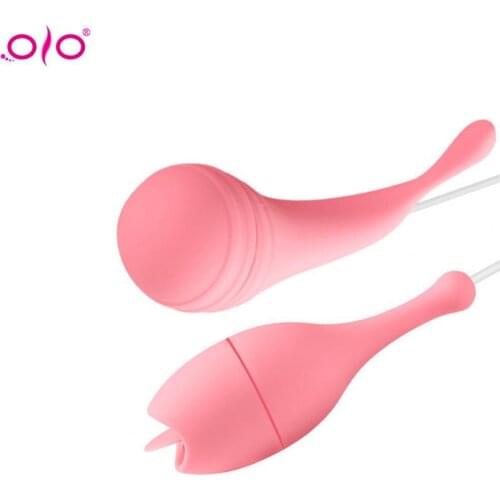 OLO Tongue Dildo Vibrator Heating Nipple Sucker Tight Oral Licking Clitoris Stimulate Masturbate G-spot Sex Toys for Woman