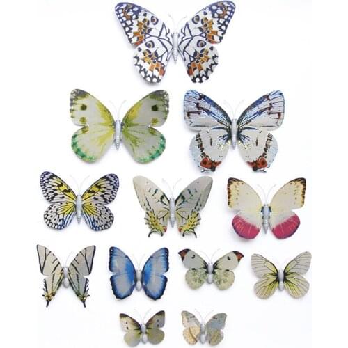 Gorgeous 3D butterfly fridge magnet 12Pcs/Pack Fridge Magnet Animal Magnet Refrigerator kitchen accessories decoration home