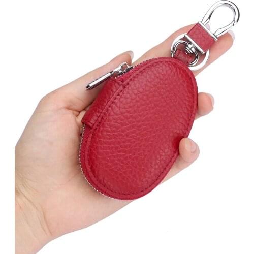 High-End Luxury Female Genuine Cowhide Keychains Bags Multifunctional Storage Keychain Bag Universal Keychain Credit Card Men