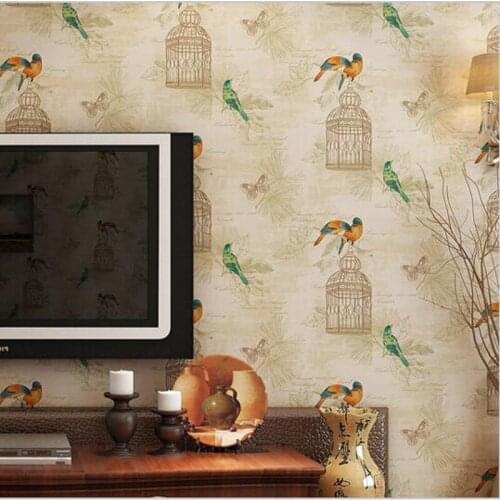 Beibehang Upscale Birds wallpaper roll of wallpaper room wall decor paper for wallpaper room wall panel Behang papel de parede