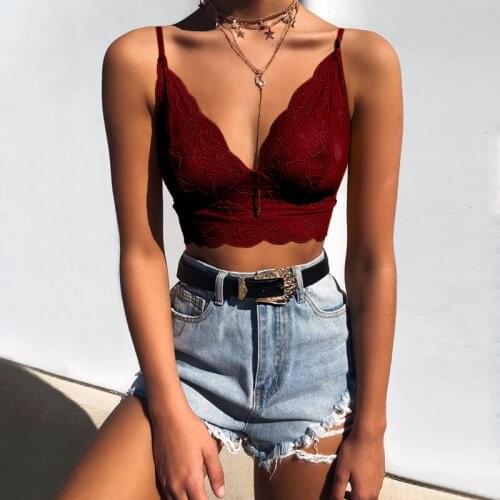 Lace Underwear Bra Womens Lace Sling Openwork Sexy Fashion Solid Color Lingerie Perspective Outer Wear Y2k Bustier Top