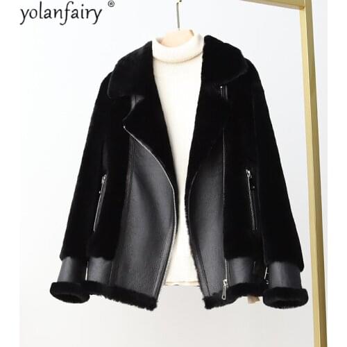 Winter Coat Women 2020 Real Fur Coats Woman 100% wool Jacket Female Genuine Sheepskin leather Jackets Clothes Mujer Parkas 2020