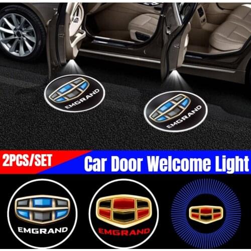 2PCS Wireless Car LED Door Shadow Welcome Laser Projection Light For Geely Emgrand EC7 EC8 X7 GE GT GC9 Emgrand EV8 EX7 NL3 CK
