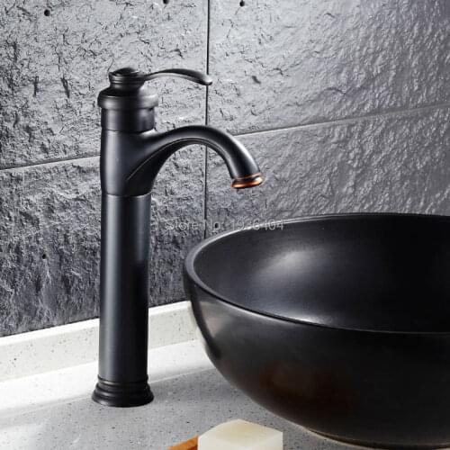 2018 Newly Luxury Ancient Retro Bathroom Mixer Taps Deck Mounted Single Holder Black Faucet B3234