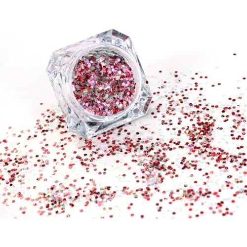 2021 50G/bag Holographic 0.1-3mm Iridescent Glitter 8Colors Mix*Mulit-size Sequins for Nail Art Festival Face Body Glitter MD141