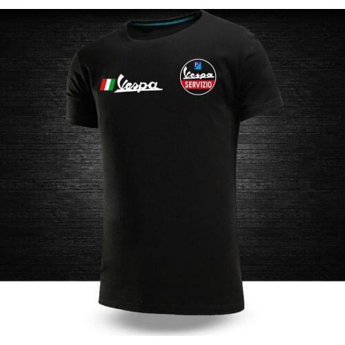 2021 Summer Mens Tshirts Vespa Logo Tops Casual Fashion Short Sleeves 100%Cotton Unisex Round neck Hip Hop Sport Tee