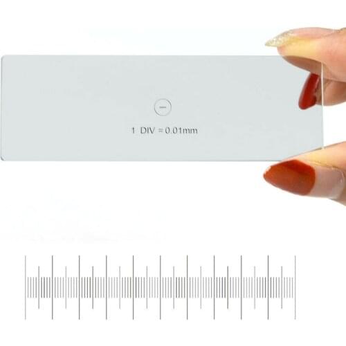 25*75mm 0.01mm Microscope Stage Micrometer Calibrate Microscope Slide with One Scale