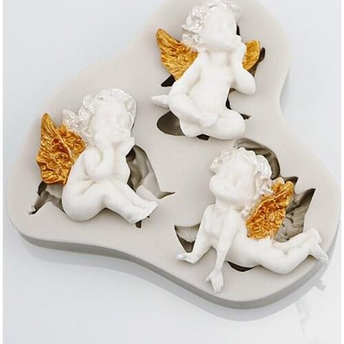 3D Angel Baby Silicone Cake Mold Chocolate Candy Fudge Molds Fondant Cake Decorating Tools DIY Fondant Soap Pastry Baking Moulds