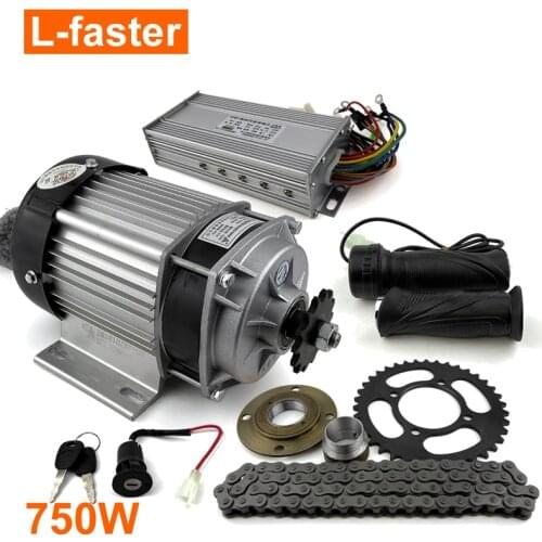 48V 750W Brushless Gear Motor Kit For Electric Tricycle Includes Controller And Throttle Handlebar And Key Switch
