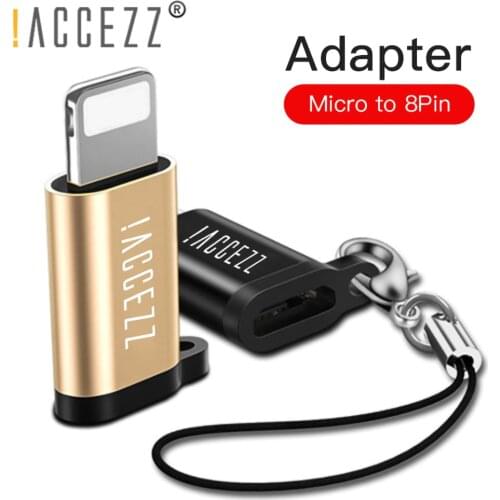 !ACCEZZ 4PC OTG Adapter Micro USB Female To Lighting 8 Pin For iphone X XS MAX XR 7 8 6S Plus Phone Data Sync Charger Converter