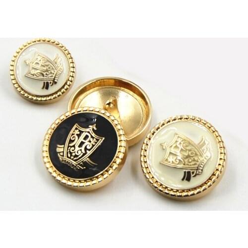 Free shipping 20pcs/lot High-grade metal shield classic oil buttons Leisure suit sweater coat buttons 18mm 23mm