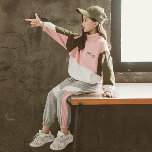 Kids Girls Spring/Autumn Set 2020 Girl Sports Hip Hop Set Halloween Christmas Two Piece Set Baby Girl Clothes 4 6 8 10 12Y