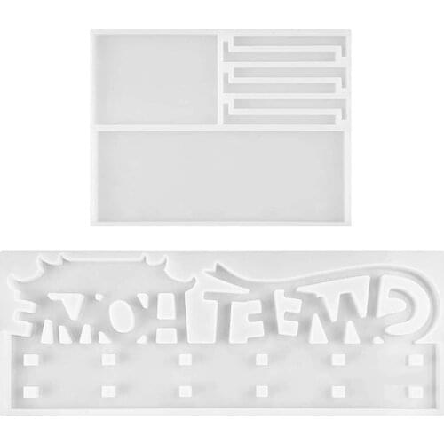 Resin Molds Key Holder Molds with Hooks,Resin Molds for DIY Key Hooks,Wall,Door and Home Decor,Sweet Home Molds