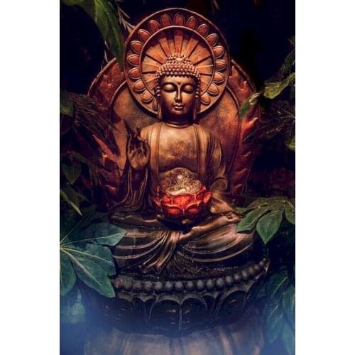 GATYZTORY Coloring By Numbers Painting By Numbers Buddha Statue Canvas Drawing Figure Oil Painting HandPainted Home Decor Gift