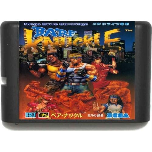 Bare Knuckle Region Free 16 bit MD Game Card For Sega Mega Drive For Genesis