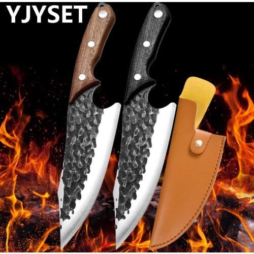 Fishing Kitchen Knife Stainless Steel Forged Boning Knife Handmade Meat Cleaver Outdoor Cooking Butcher Pocket Knife Gift Cover