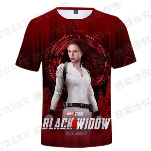 Summer Marvel The Avengers 3D T shirt Men Women Children Streetwear Black Widow Printed T-shirts Boy Girl Kids Cool Tops Tee