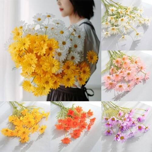 Small Daisy Simulation Flower Silk Cloth Accessories Simulation Flower Arrangement Single Diy Indoor Plant Wall Decoration