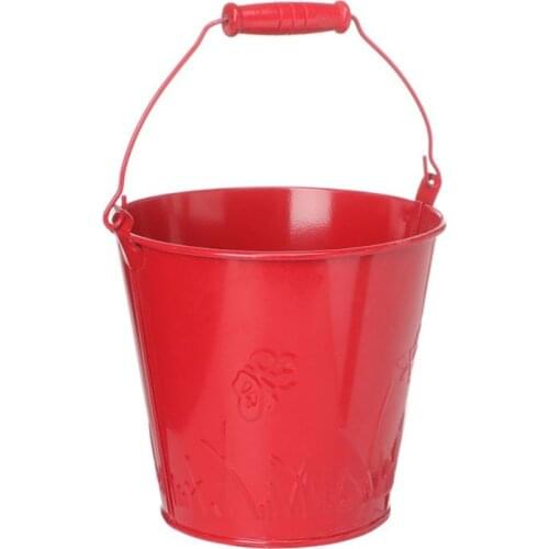 Mini Beach Metal Bucket Colorful Sand Barrel Toy Baby Kids Sand Water Toys Cleaning Small Iron Barrel