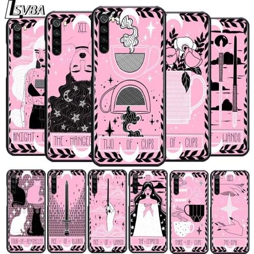 Cute Tarot Pink for OPPO Reno 2 Z 2Z 2F 3 4 4Z 4F 4SE 5 Pro 4G 5G ACE 10X ZOOM F7 A5 A9 2020 Soft Black Phone Case
