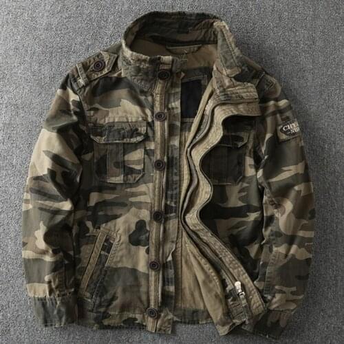 High Quality Winter Warm Mans Jacket Overcoat Camouflage Printed Coats For Men Military Streetwear European and American Style