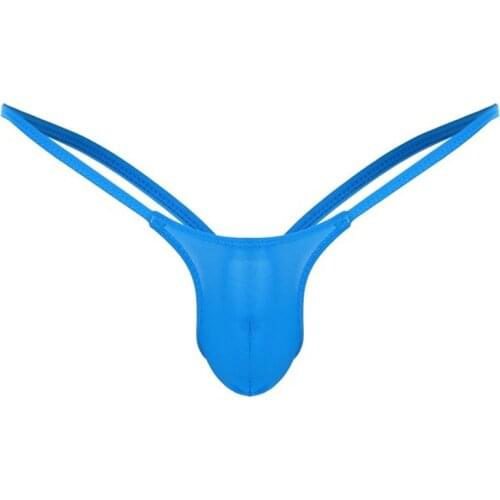 Men G-Strings Fashion Solid Color Sexy Low-rise T pants Thong Underwear Soft Briefs male underpants Intimates