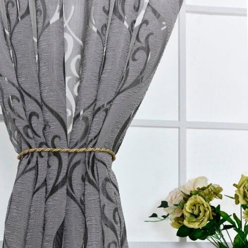New Hot Sales Bubble Pattern european style Window sheers Home Decor Window Curtain Cut Flowers Window tulles 1pc