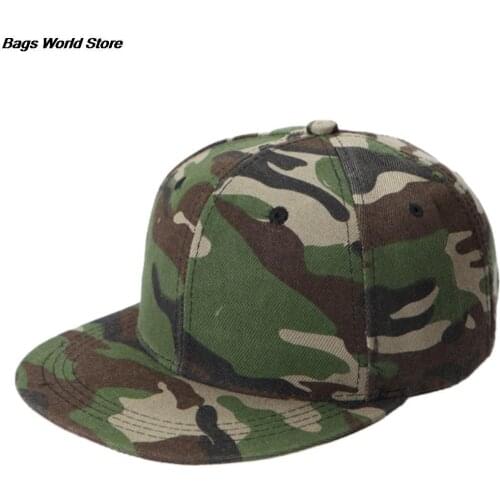 NEW Handsome Mens Camouflage Baseball Caps Blank Snapback Caps Camo Sun Hats Bone Gorras 56-59cm
