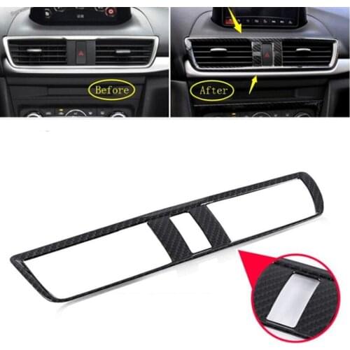 NEW-For Mazda 3 AXELA Sedan Hatchback 2017 2018 ABS Accessories Interior Middle Air Conditioning AC Outlet Vent Cover Trim