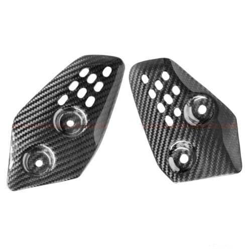 100% Carbon Fiber Motorcycle Rearset Foot Peg Mount Heel Guards Plates For Yamaha MT07 FZ07 2013 2014 2015 2016 2017 2018