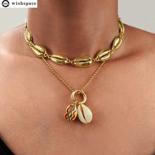 The new trend of the fashion high creative shell pendant necklace jewelry wholesale