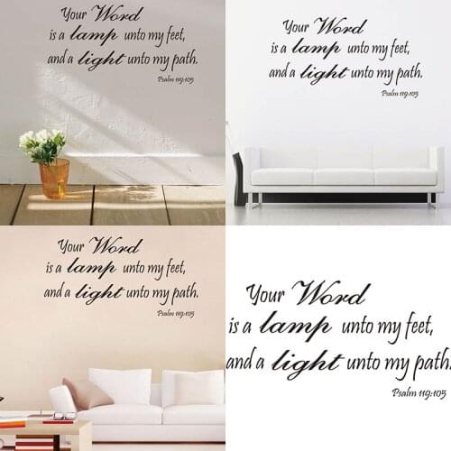 Simple Bible Characters Wallpaper Stickers for Rooms Wall Verse Wall Art Home Sofa decoration Sticker your word 119:103