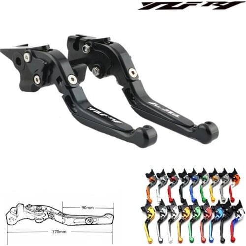 For Yamaha YZF R1 2002 2003 Adjustable Folding Extendable Motorcycle Brake Clutch Levers With Logo(YZF R1)