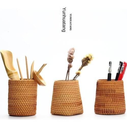 Handmade Rattan Tea Ceremony Six Gentlemen Tea Clamp Tea Spoon Tea Needle Tea Spoon Bamboo Tea Set Tea Ceremony Tea Set Siteel