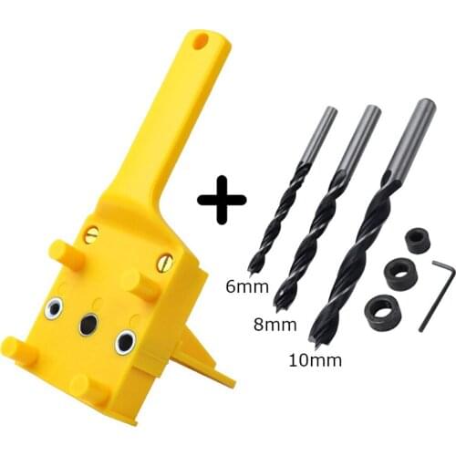 Handheld Woodworking Punch Locator Dowel Jig Fit for 6 8 10mm Drill Bits Wood Drilling Doweling Hole Saw Tools Punch Locator