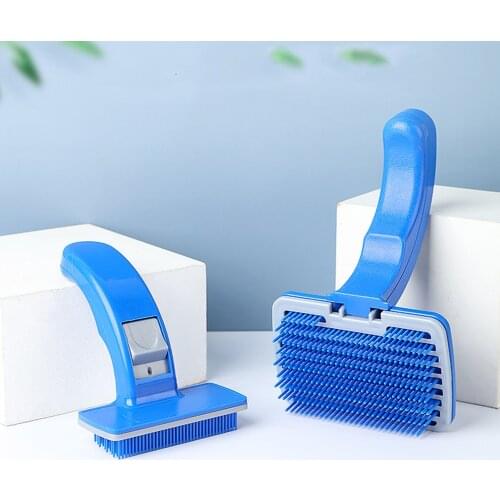 Dog Pet Self Cleaning Slicker Comb Brush Hair Remover Grooming Tool for Puppy Cats Massages Particle Improves Circulation