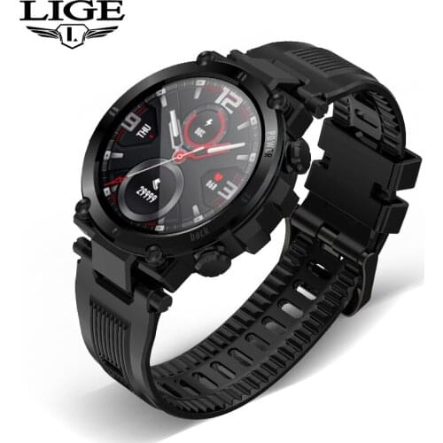 LIGE 2020 New Smart Watch Men Waterproof Sports Fitness Tracker for Android ios smartwatch heart rate blood pressure monitor