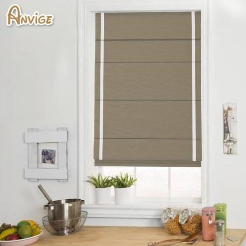 Modern Striped Customized Curtains Blackout/Light Filtering Curtain Roman Blinds Roman Shades