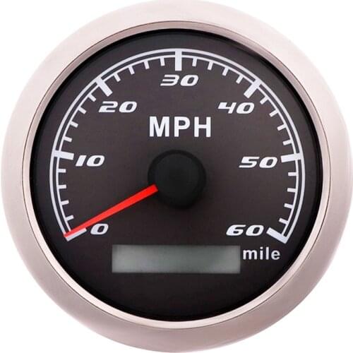 Pulse Signal Speedometer 85MM 30-120 MPH Speed Odometer Gauge Without GPS Antenna Fit For Boat Marine Yacht Motorcycle