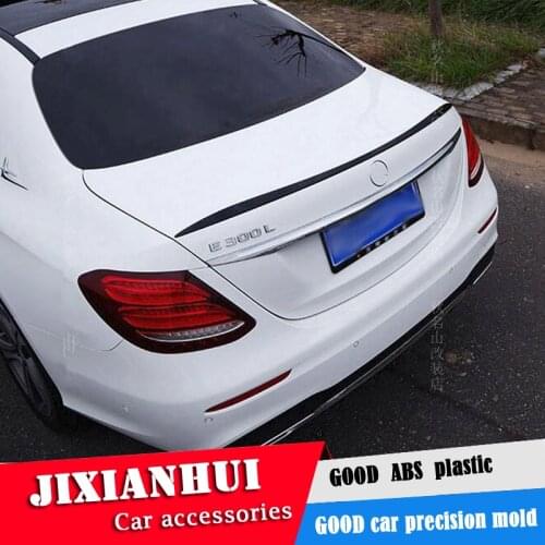 For W213 Spoiler 2016-2018 OB Mercedes-Benz W213 E-class E200 E260 Spoiler ABS plastic Material Car Rear Wing Color Rear Spoiler