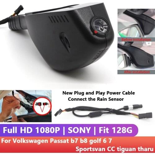 Easy Installation HD Car DVR Wifi Dash Cam Video Recorder Camera For Volkswagen Passat b7 b8 golf 6 7 Sportsvan CC tiguan tharu
