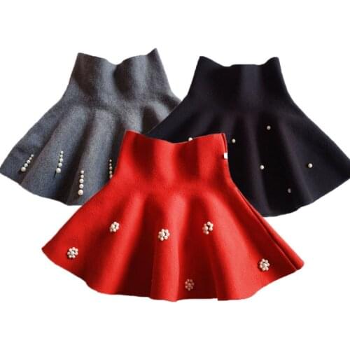 Baby Girls Tutu Skirts Kids Winter Autumn Knitted Skirt For Girl Princess Dance Short Skirt Children Casual Shool Clothing Wear