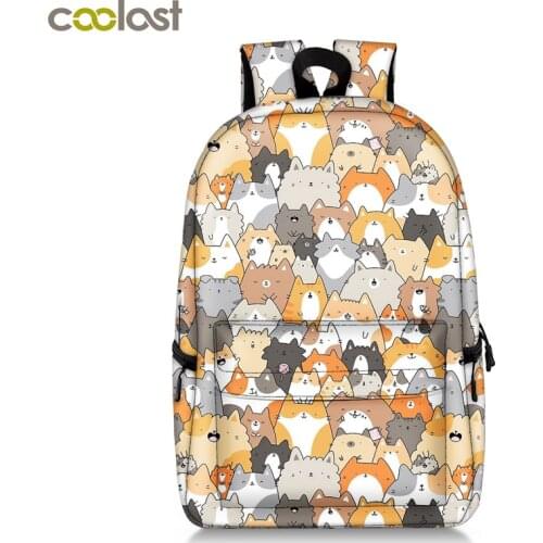 Funny Pet Cat dog Backpack Women Children School Bags For Teenagers Boys girls Bag Mens Travel Daypack Students Laptop Backpack
