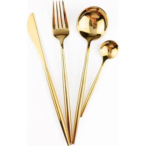 1pcs Vintage Dinnerware Set .Coffee Spoon Teaspoon Flatware Tableware Kitchen Silverware. Multi-Colors Knife Fork Spoon