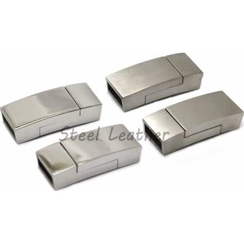 Custom Logo 10pcs/lot Hole: 8*3mm Stainless Steel Magnetic Clasps Strong Magnetic Clasps For Bracelets Making Bracelets Buckles