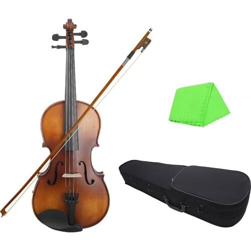 16inch Electric Viola EQ Spruce Wood with Bow Cleaning Cloth Carry Box for Adults Children Beginner